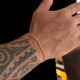 Colar Plaquinha Oval Jesus - Corrente e Pulseira Cadeado Banhado A Ouro 18k