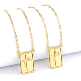 Escapulário Cadeado Alongado 1,5mm Fé 6gr 70cm Banhado A Ouro 18k