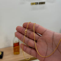 Corrente Cadeado 1,5mm 4gr Fecho Lagosta Banhado A Ouro 18k