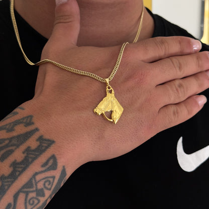 Colar Cavalo - Corrente Lacraia Banhado A Ouro 18k