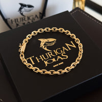 Pulseira Cadeado 5mm 14gr Fecho Bomba Banhado A Ouro 18k