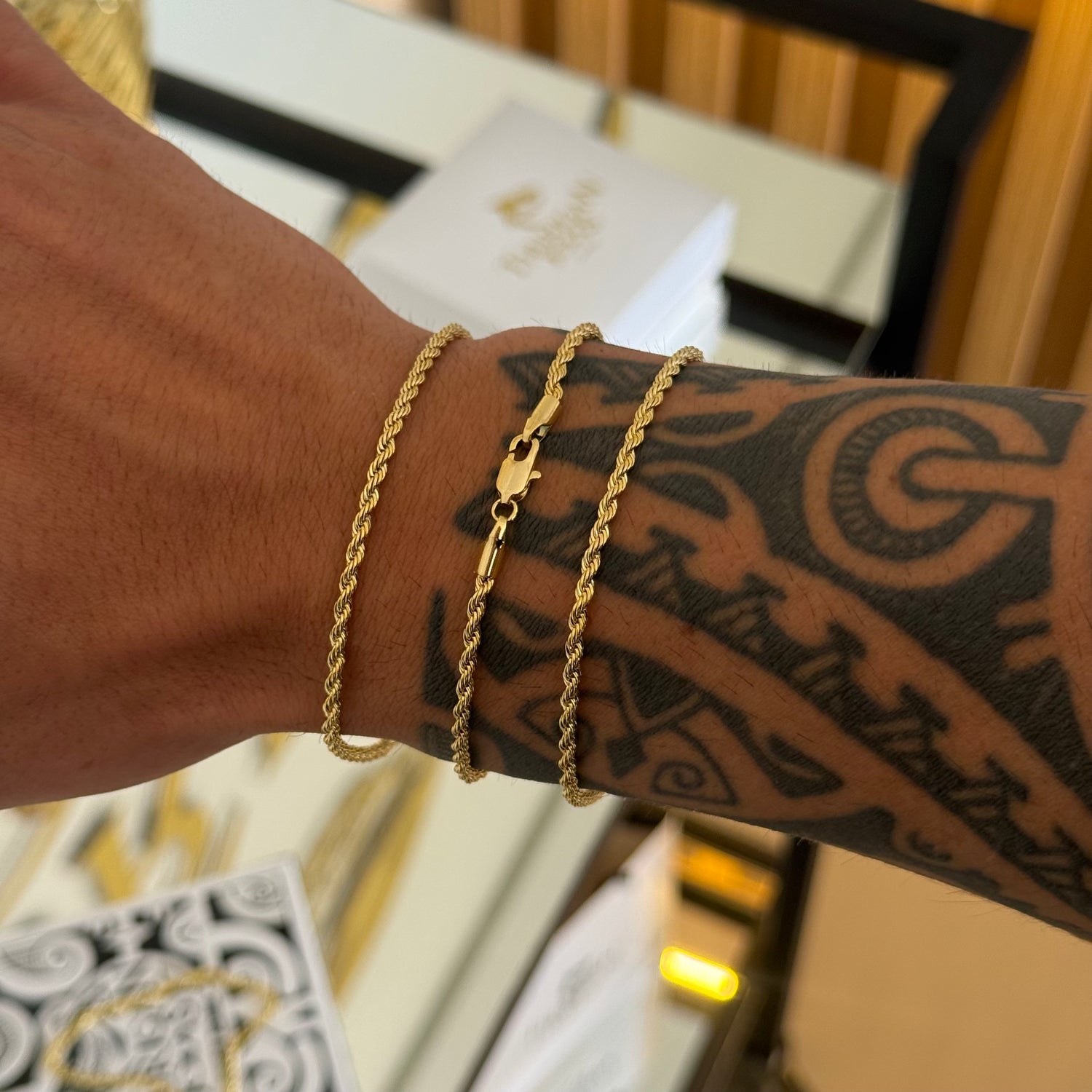 Pulseira Baiana 3mm 3gr Fecho Lagosta Banhado A Ouro 18k