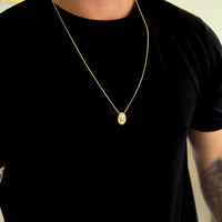 Escapulário Cadeado 1,5mm Leão de Judá 7gr 70cm Banhado A Ouro 18k