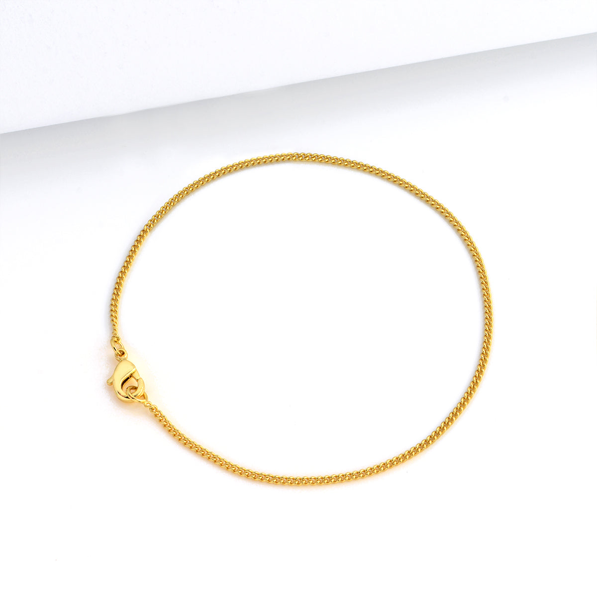 Pulseira Grumet 1,5mm 1gr Fecho Lagosta Banhado A Ouro 18k