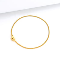 Pulseira Grumet 1,5mm 1gr Fecho Lagosta Banhado A Ouro 18k