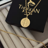 Colar Medalha De São Bento - Corrente e Pulseira Cadeado 2mm Banhado A Ouro 18k