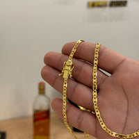 Corrente Piastrine 4mm 15gr Fecho Duplo Banhado A Ouro 18k