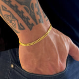 Colar N. Sra. Aparecida Cravejado P - Corrente e Pulseira Lacraia Banhado A Ouro 18k