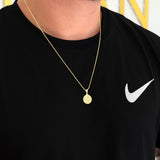 Colar Medalha De São Bento - Corrente Veneziana e Pulseira Grumet Flat Banhado A Ouro 18k