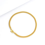 Pulseira Grumet Cuban 3mm 5gr Fecho Lagosta Banhado A Ouro 18k