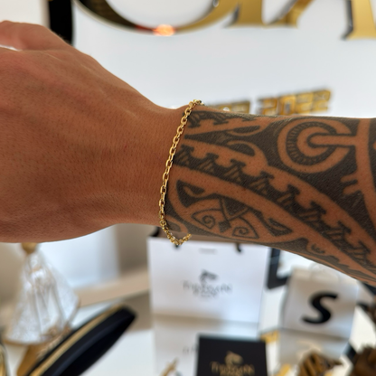 Pulseira Cadeado 2mm 3gr Fecho Bomba Banhado A Ouro 18k