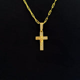 Colar Face De Cristo Cravejado P - Corrente e Pulseira Cadeado Alongado Banhado A Ouro 18k