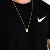 Kit Escapulário Espírito Santo Oração Pai Nosso e Pulseira Trevo Onix Banhado A Ouro 18k