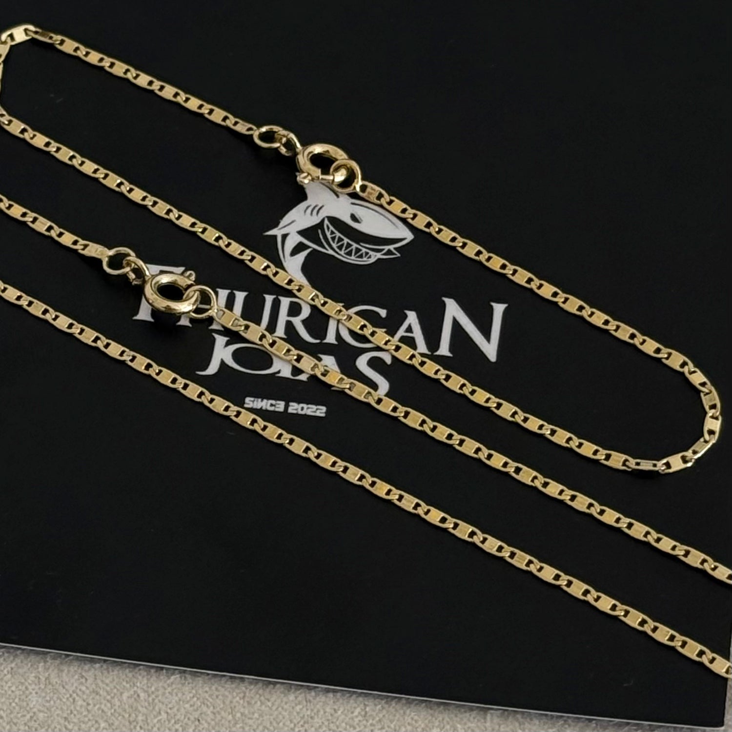 Kit Corrente e Pulseira Piastrine 1,5mm Fecho Boia Banhado A Ouro 18k