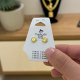 Brinco Redondo Cravejado Banhado A Ouro 18k