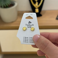 Brinco Redondo Cravejado Banhado A Ouro 18k