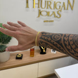 Pulseira Grumet Dupla 5mm 7gr Fecho Duplo Banhado A Ouro 18k