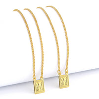 Escapulário Grumet Sagrado Coração de Jesus 1,5mm 6gr 70cm Banhado A Ouro 18k