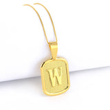 Pingente Plaquinha De Letra 3x2,2cm Banhado A Ouro 18k