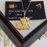 Pingente São Jorge 3x4cm Banhado A Ouro 18k