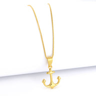 Pingente Plaquinha Âncora 1x1,5cm Banhado A Ouro 18k