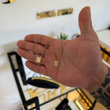 Escapulário Cadeado Alongado Sagrado Coração de Jesus 1,5mm 4gr 70cm Banhado A Ouro 18k