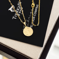 Colar Medalha De São Bento - Corrente e Pulseira Cadeado Alongado Banhado A Ouro 18k