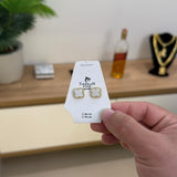 Brinco Trevo Safira Banhado A Ouro 18k