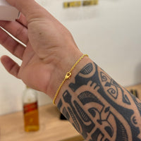 Kit Corrente e Pulseira Cadeado 1,5mm Fecho Lagosta Banhado A Ouro 18k