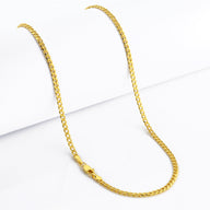 Corrente Grumet 3mm 12gr Fecho Lagosta Banhado A Ouro 18k