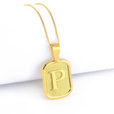 Pingente Plaquinha De Letra 3x2,2cm Banhado A Ouro 18k