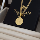 Colar Medalha Espírito Santo Características - Corrente Lacraia Banhado A Ouro 18k
