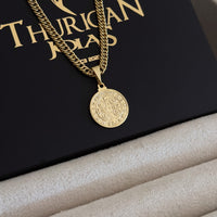 Colar Medalha De São Bento - Corrente Lacraia Banhado A Ouro 18k