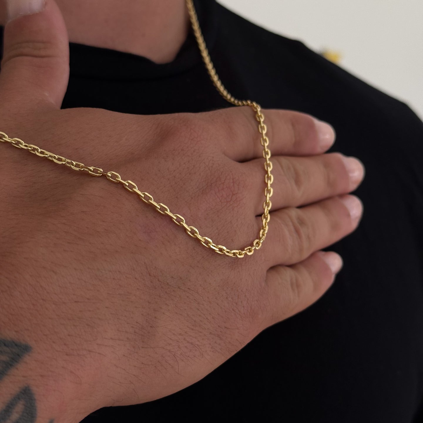 Corrente Cadeado 2mm 11gr Fecho Bomba Banhado A Ouro 18k