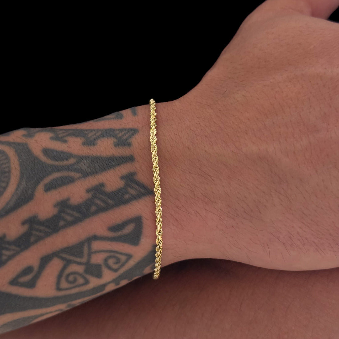 Pulseira Baiana 3mm 3gr Fecho Lagosta Banhado A Ouro 18k