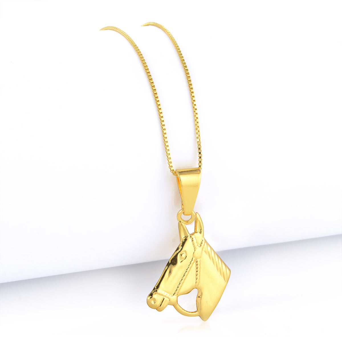 Pingente Cavalo 3x3cm Banhado A Ouro 18k