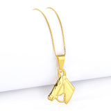 Pingente Cavalo 3x3cm Banhado A Ouro 18k