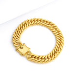 Pulseira Lacraia 13mm 50gr Fecho Duplo Banhado A Ouro 18k