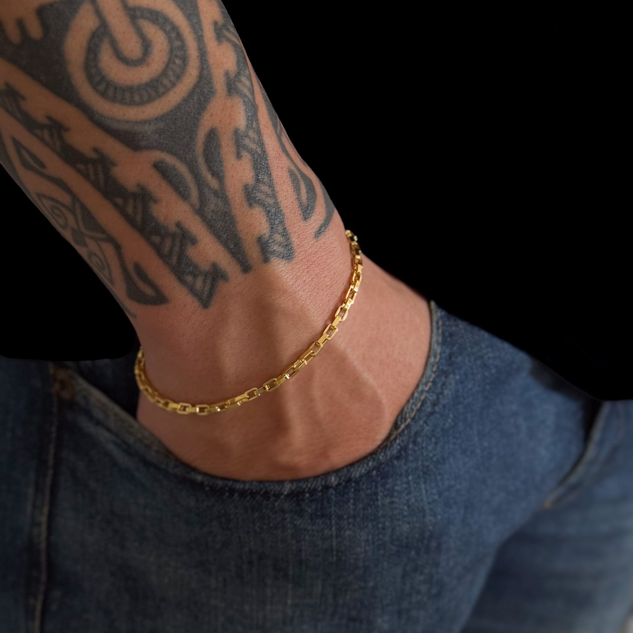 Colar Filipenses 4:13 - Corrente e Pulseira Veneziana Banhado A Ouro 18k