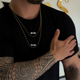 Kit Corrente e Pulseira Grumet 1,5mm Fecho Lagosta Banhado A Ouro 18k