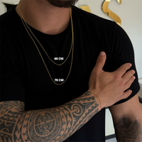 Kit Corrente e Pulseira Grumet 1,5mm Fecho Lagosta Banhado A Ouro 18k