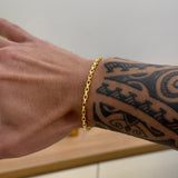 Pulseira Veneziana 3mm 4gr Fecho Bomba Banhado A Ouro 18k