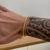 Pulseira Veneziana 3mm 4gr Fecho Bomba Banhado A Ouro 18k