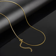 Corrente Veneziana 0,8mm 50cm Feminino Fecho Lagosta Banhado A Ouro 18k