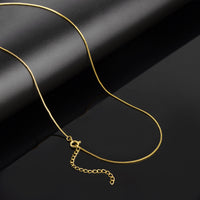 Corrente Veneziana 0,8mm 50cm Feminino Fecho Lagosta Banhado A Ouro 18k