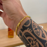 Pulseira Veneziana 3mm 4gr Fecho Bomba Banhado A Ouro 18k