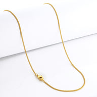 Corrente Grumet 1,5mm 3gr Fecho Lagosta Banhado A Ouro 18k