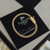 Pulseira Grumet Dupla 5mm 7gr Fecho Duplo Banhado A Ouro 18k