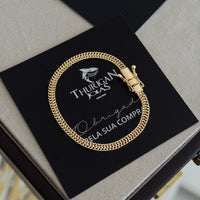 Pulseira Grumet Dupla 5mm 7gr Fecho Duplo Banhado A Ouro 18k