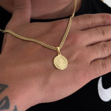 Colar Medalha De São Bento - Corrente Lacraia Banhado A Ouro 18k